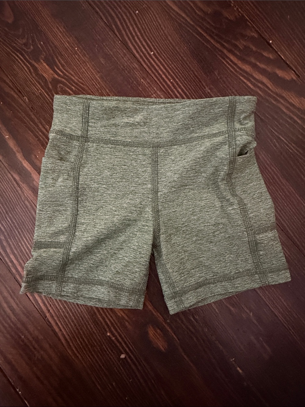 Primary Olive Green Girls Active Bike Shorts